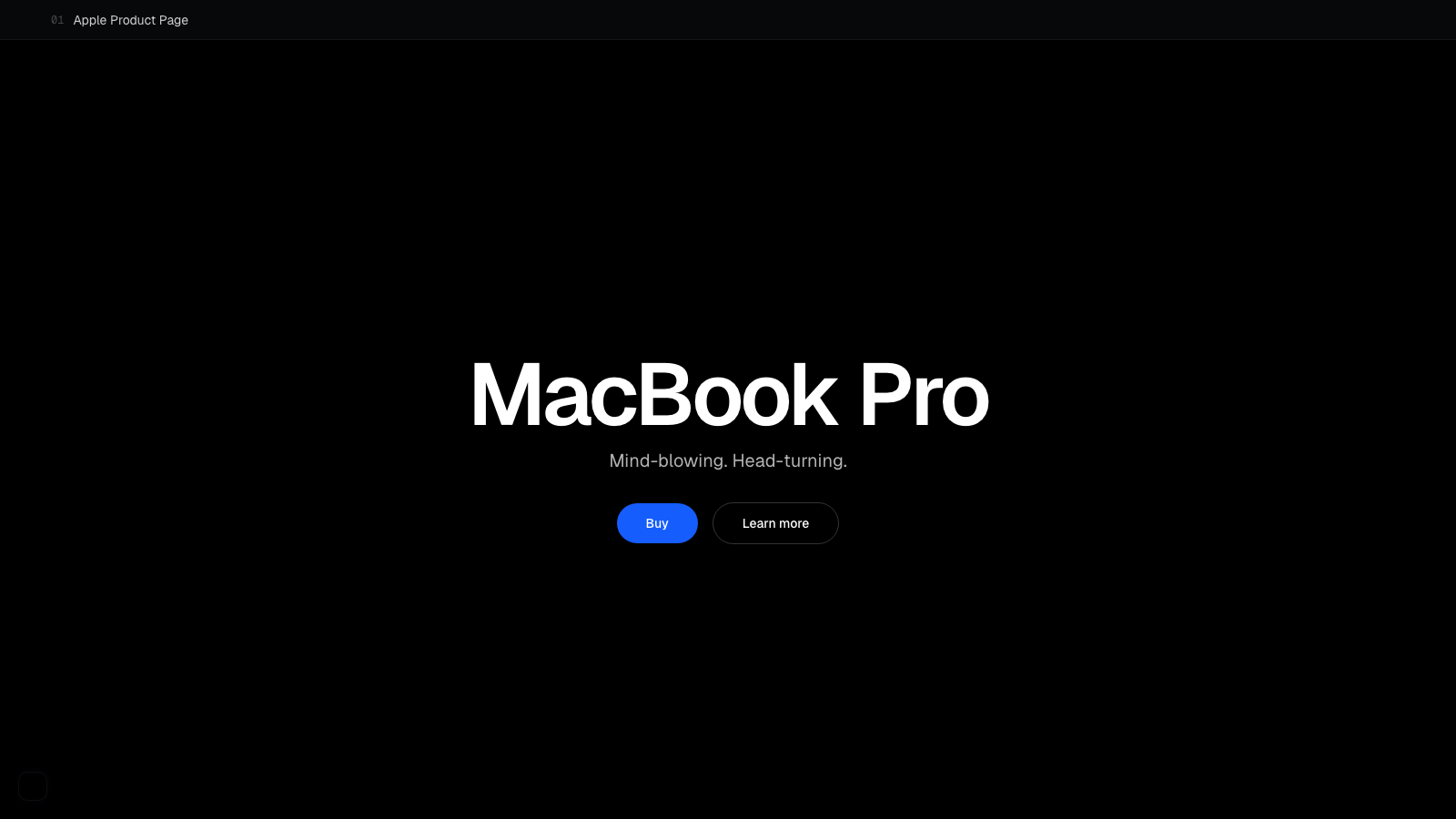 Apple Product Page Design Forge example