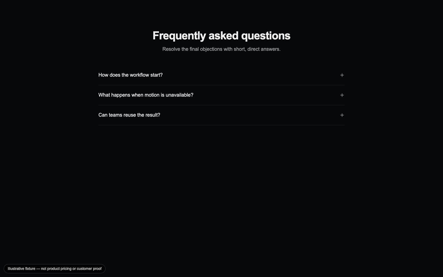 FAQ Accordion preview